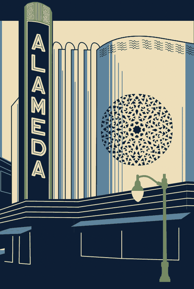 Illustration of the Alameda Theatre